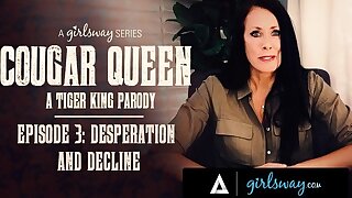 GIRLSWAY Cougar Queen Reagan Foxx Goes Sexually Lunatic In Parody Documentary